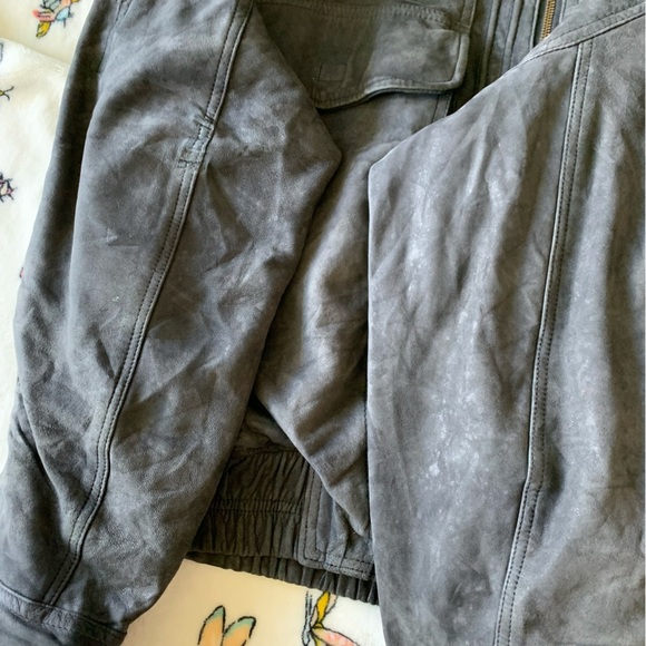 Vintage Overland Silverado Leather Bomber Jacket Blanket Lined Wool Pilot Flight - Picture 14 of 15